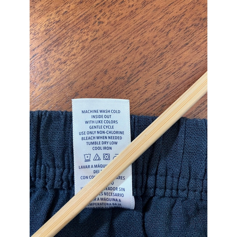 Splendid Linen Blend Wide Leg Pants Women's M Navy Blue Drawstring Waist NWT - Picture 10 of 13